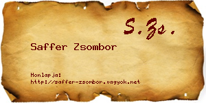 Saffer Zsombor névjegykártya